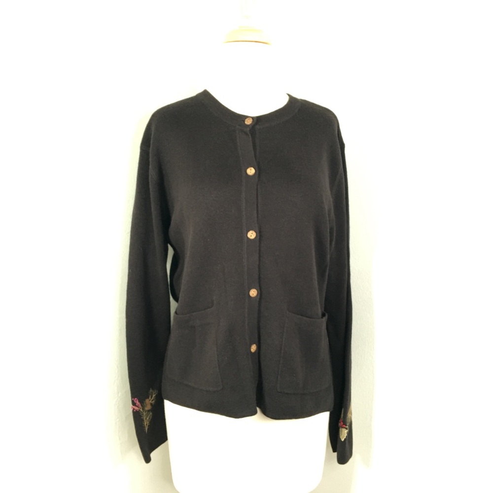Woolrich M thermal knit embroidered cozy cardigan